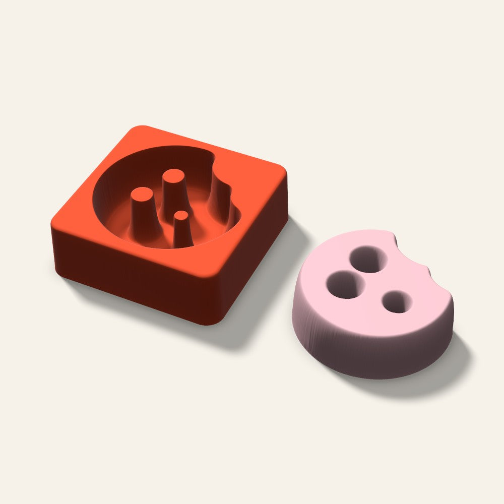 Cookie Bite Soap Mold, 3 Inch, 3D render