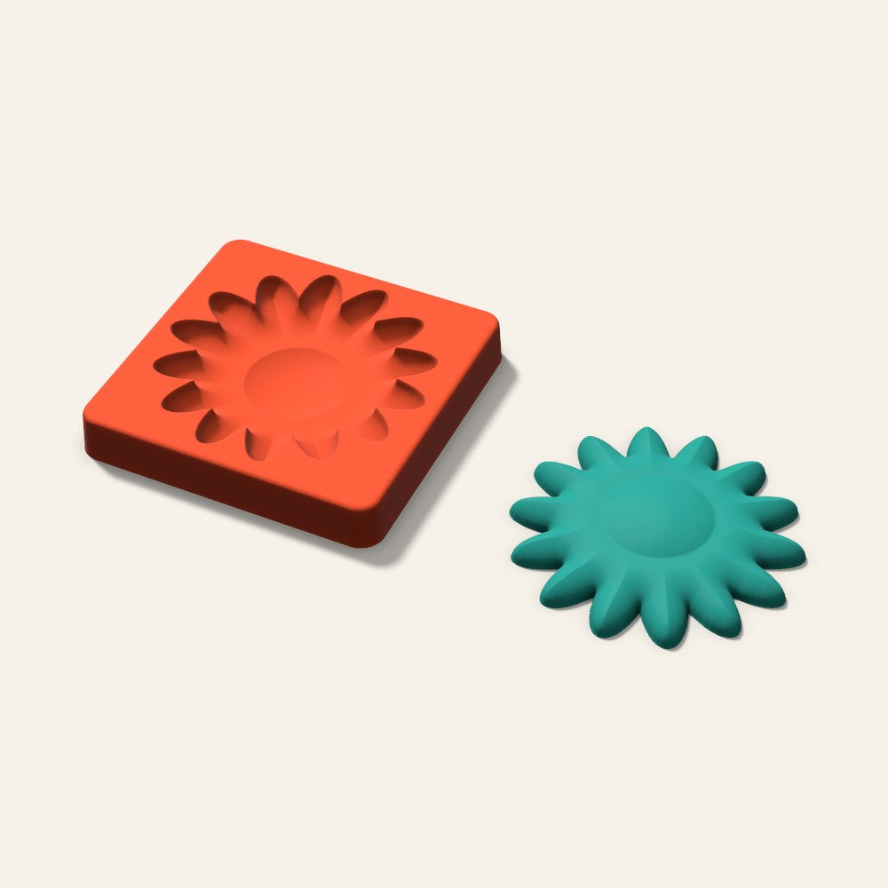 Sunflower Freshie Mold, 4 Inch, 3D render