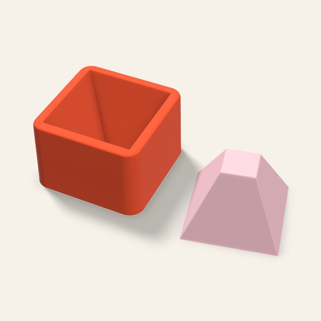 Flat Top Pyramid Soap Mold, 3 Inch, 3D render