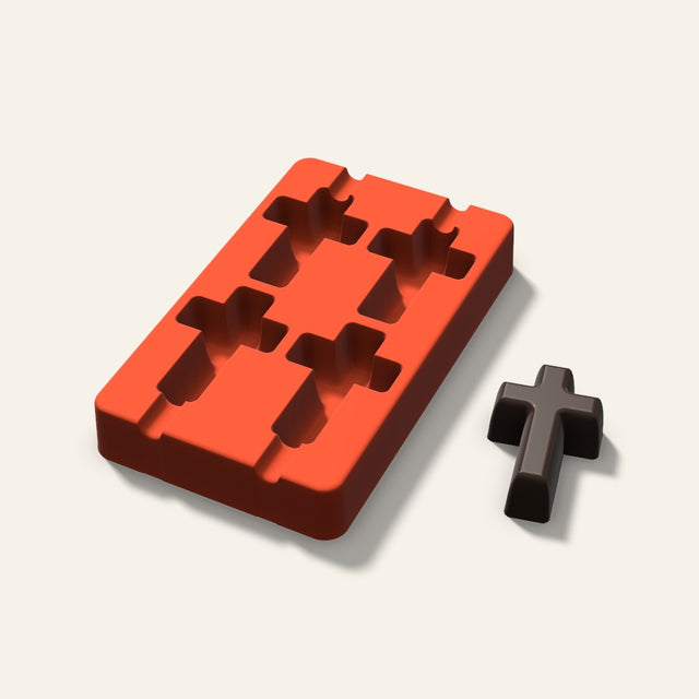 Cross Cakesicle Mold, 2.5 Inch, 4 Cavity, 3D render