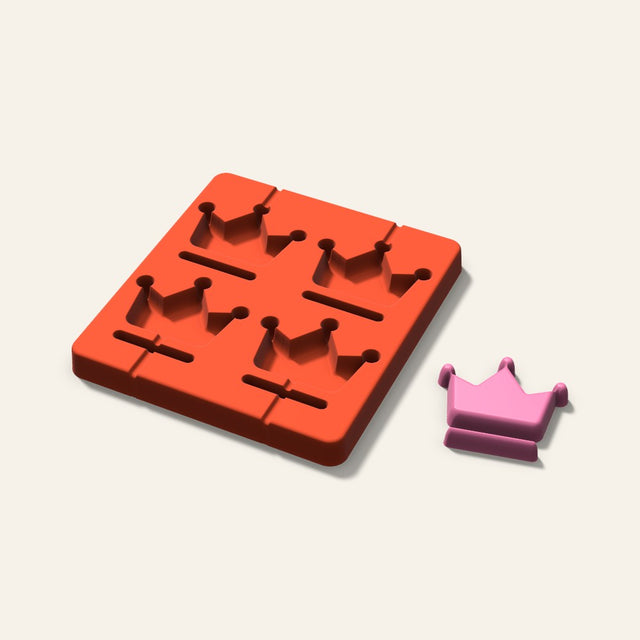 Crown Lollipop Mold, 2.5 Inch, 4 Cavity, 3D render
