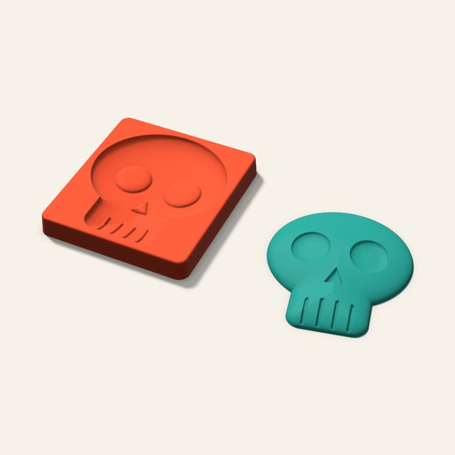 Skull Freshie Mold, 5 Inch, 3D render