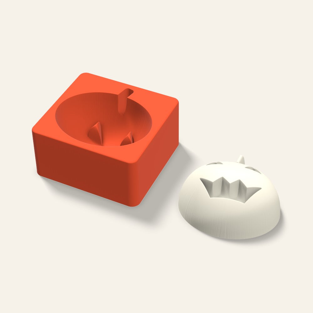 Jack-o'-Lantern Candle Mold, 4 x 2 Inch, 3D render