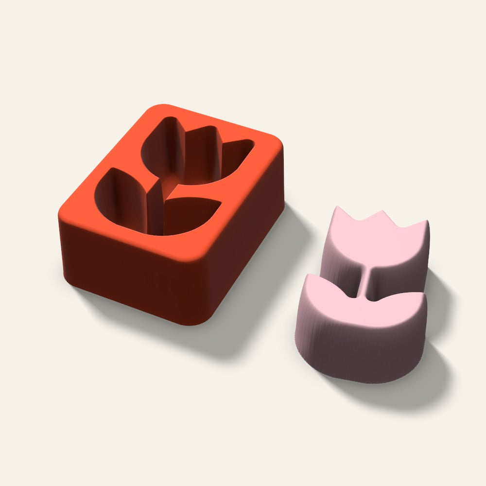 Rose Soap Mold, 2.5 Inch, 3D render