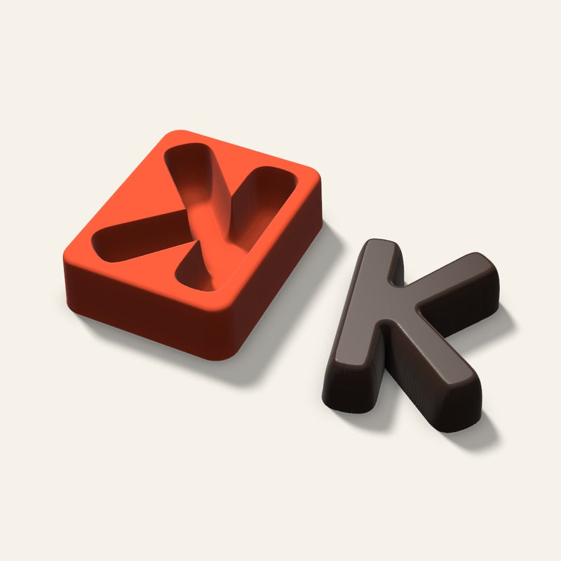 Letter K Mold, 3 Inch