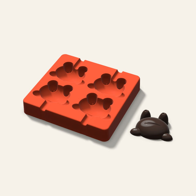 Frog Cakesicle Mold, 2.5 Inch, 4 Cavity, 3D render