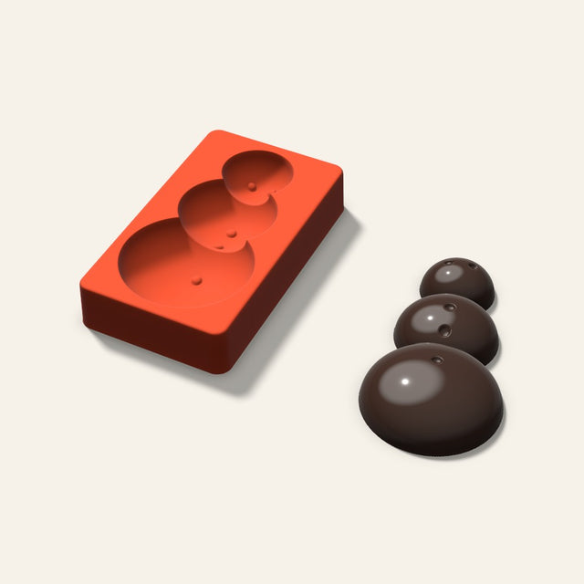 Giant Snowman Mold, 6 Inch, 3D render