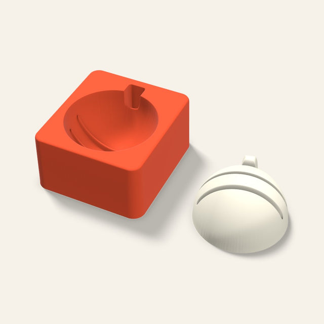 Ornament Candle Mold, 3 x 1.5 Inch, 3D render