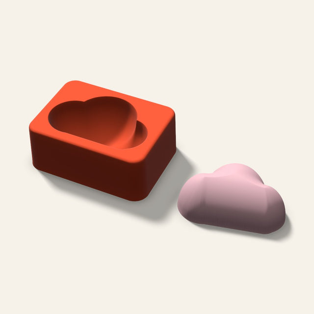 Cloud Soap Mold, 2.5 Inch, 3D render
