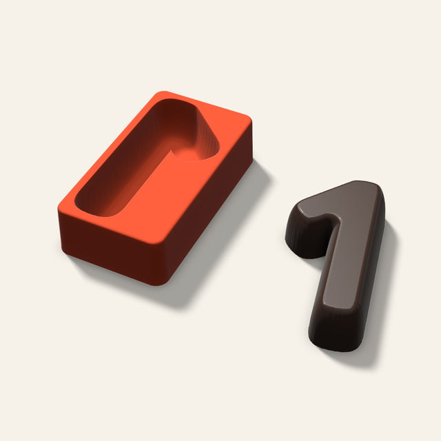 Number 1 Mold, 5 Inch, 3D render