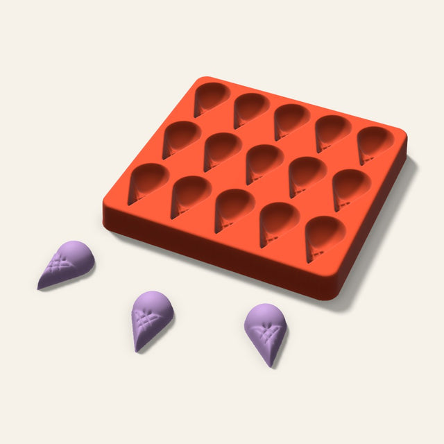 Ice Cream Cone Wax Melt Mold, 1.5 Inch, 15 Cavity, 3D render