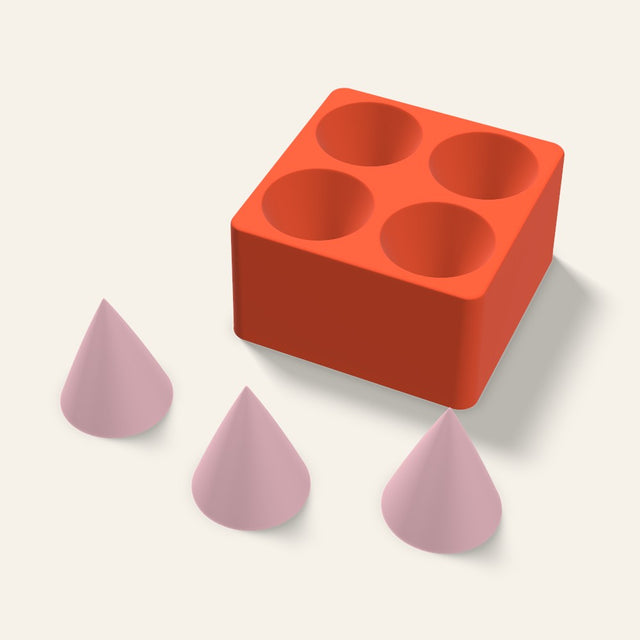 Cone Soap Mold, 2 Inch, 4 Cavity, 3D render