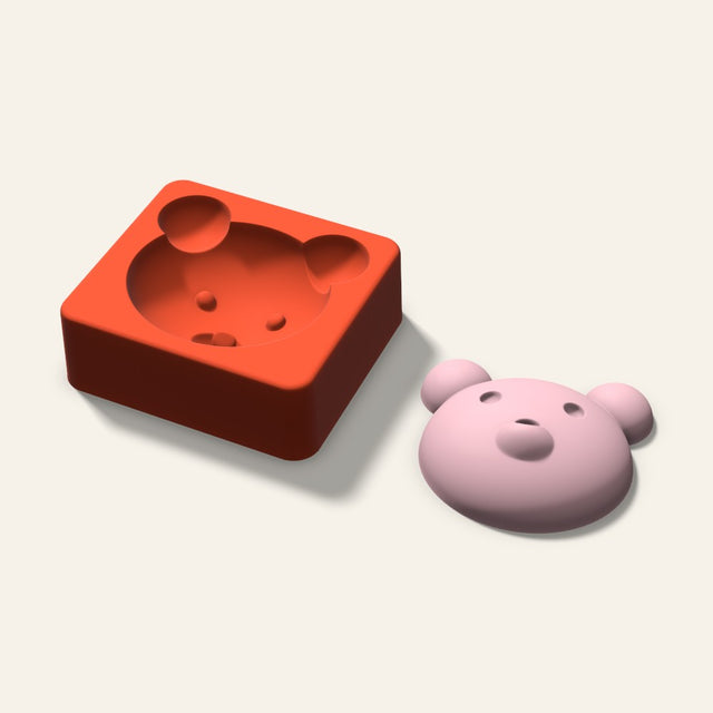 Bear Soap Mold, 3 Inch, 3D render