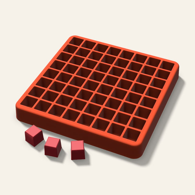 Sharp Cube Candy Mold, 0.5 Inch, 64 Cavity, 3D render