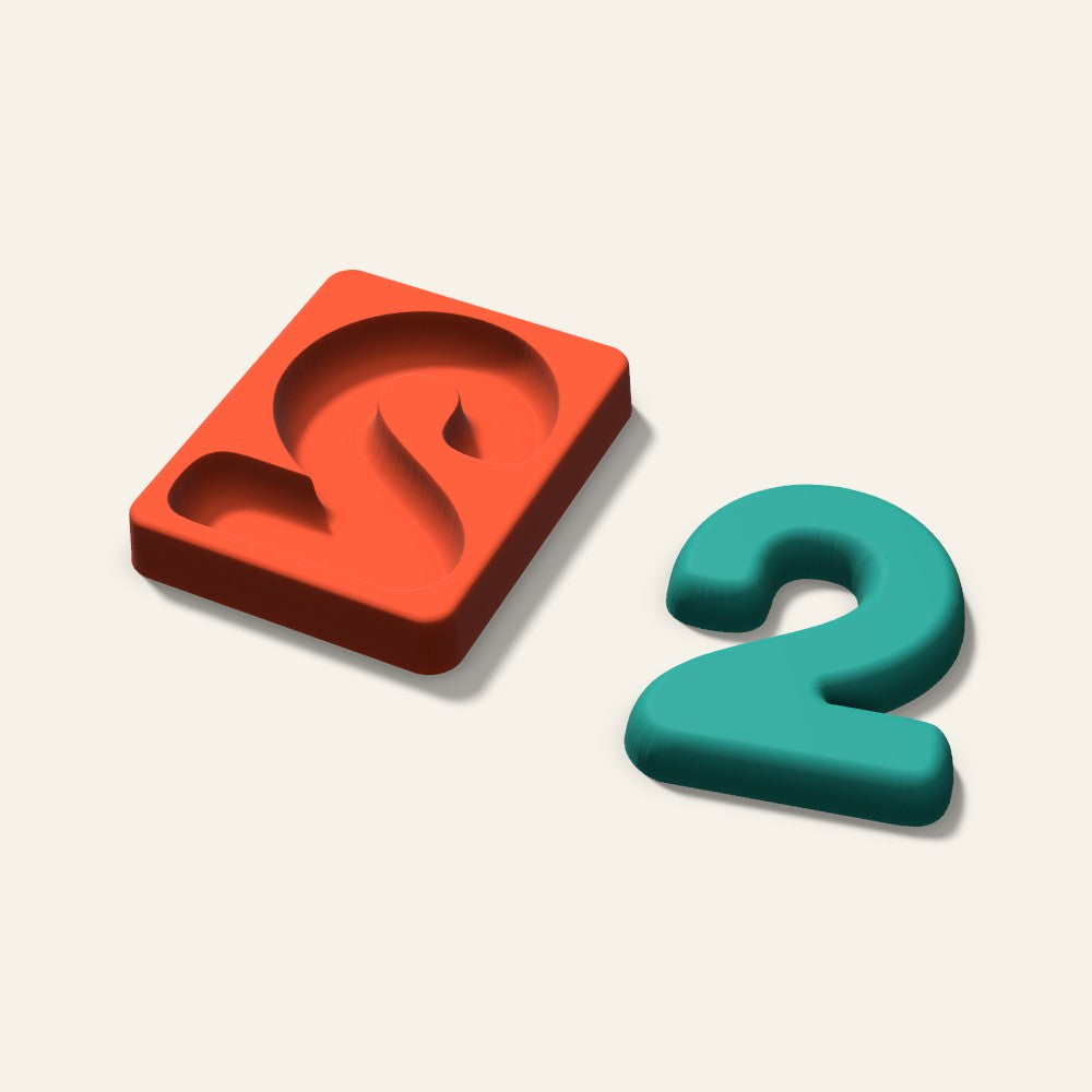 Number 2 Freshie Mold, 4 Inch, 3D render