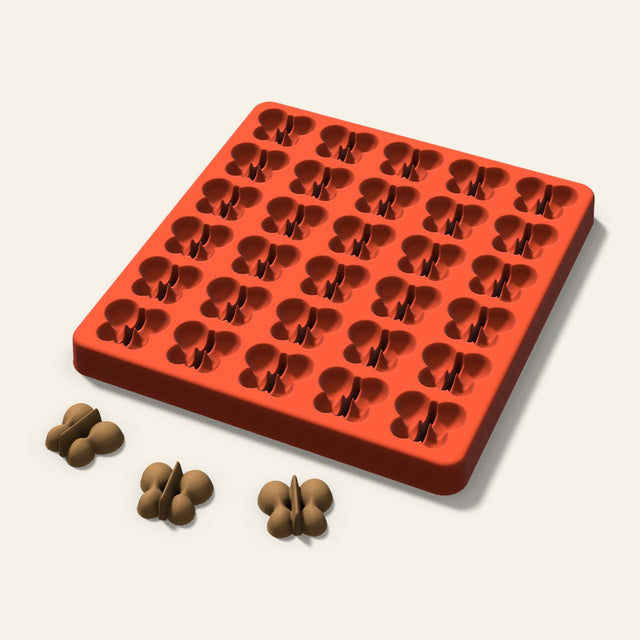 Butterfly Pet Treat Mold, 1 Inch, 30 Cavity, 3D render