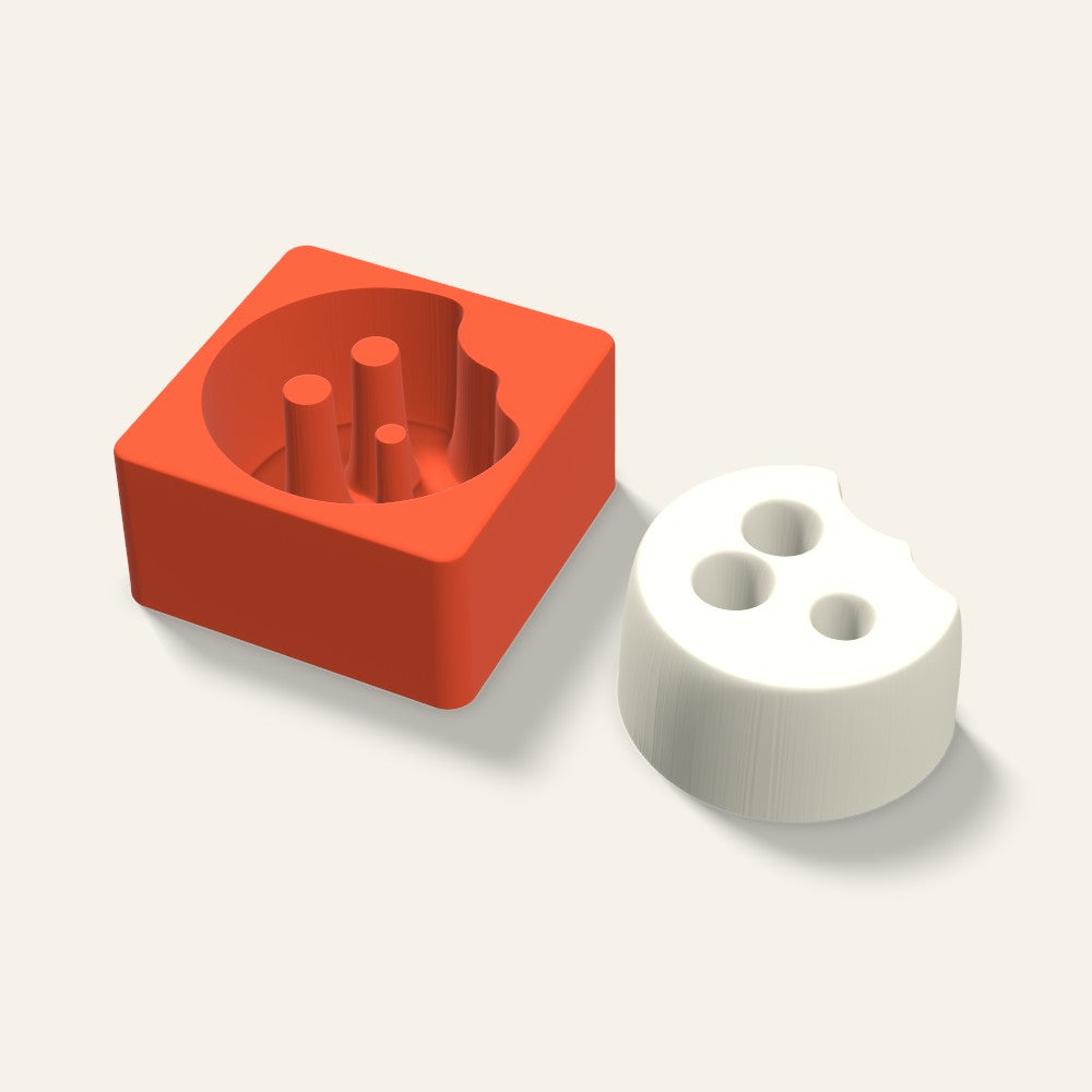 Cookie Bite Candle Mold, 4 x 2 Inch, 3D render