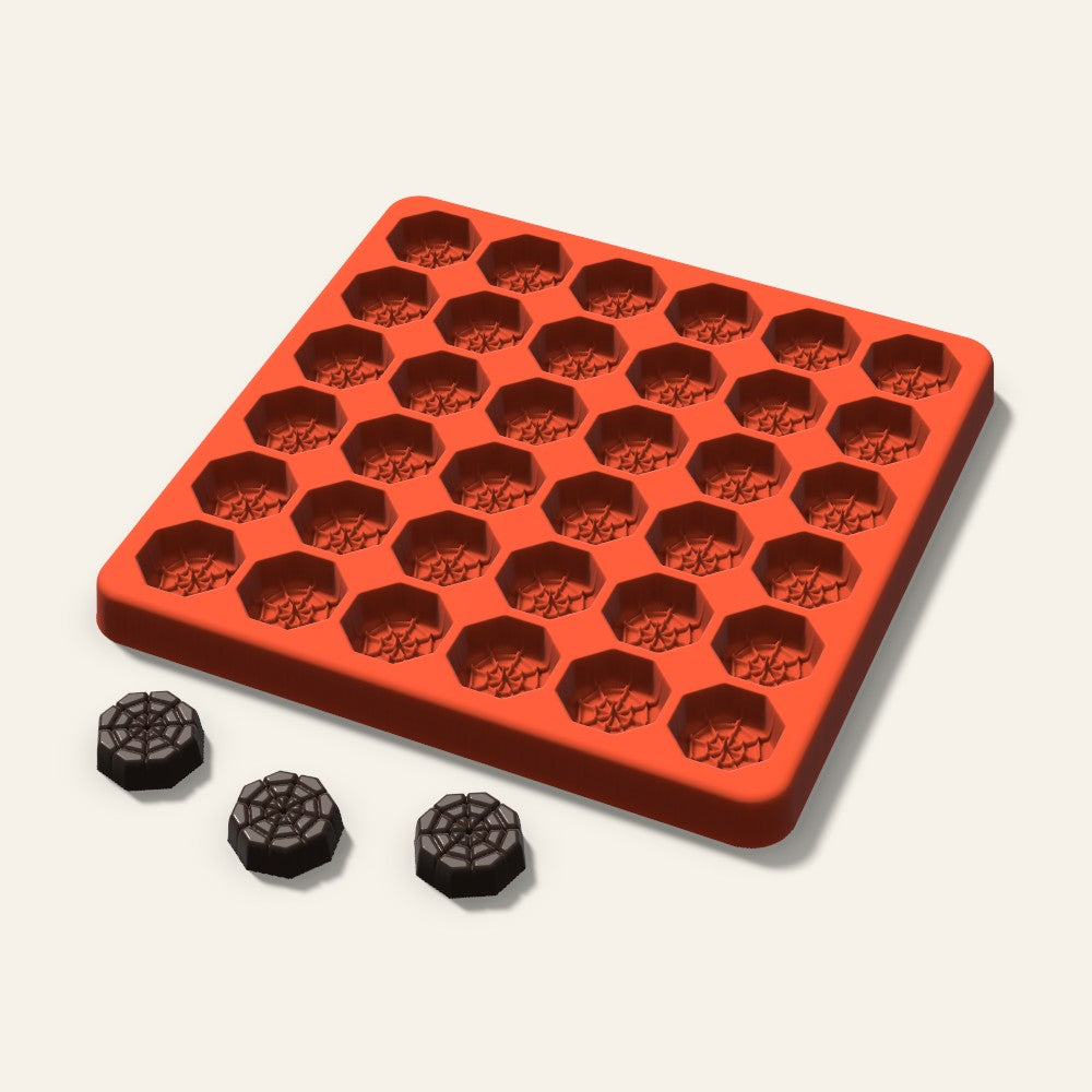Spider Web Gummy Mold, 0.75 Inch, 36 Cavity, 3D render