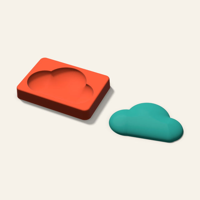 Cloud Freshie Mold, 4 Inch, 3D render