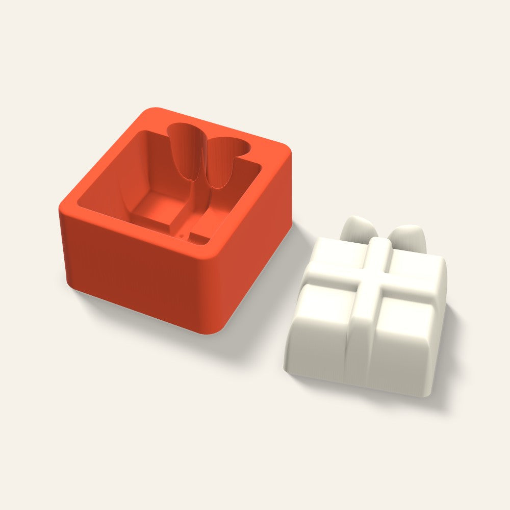 Gift Box Candle Mold, 3 x 1.5 Inch, 3D render