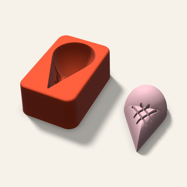 Ice Cream Cone Soap Mold, 2.5 Inch, 3D render