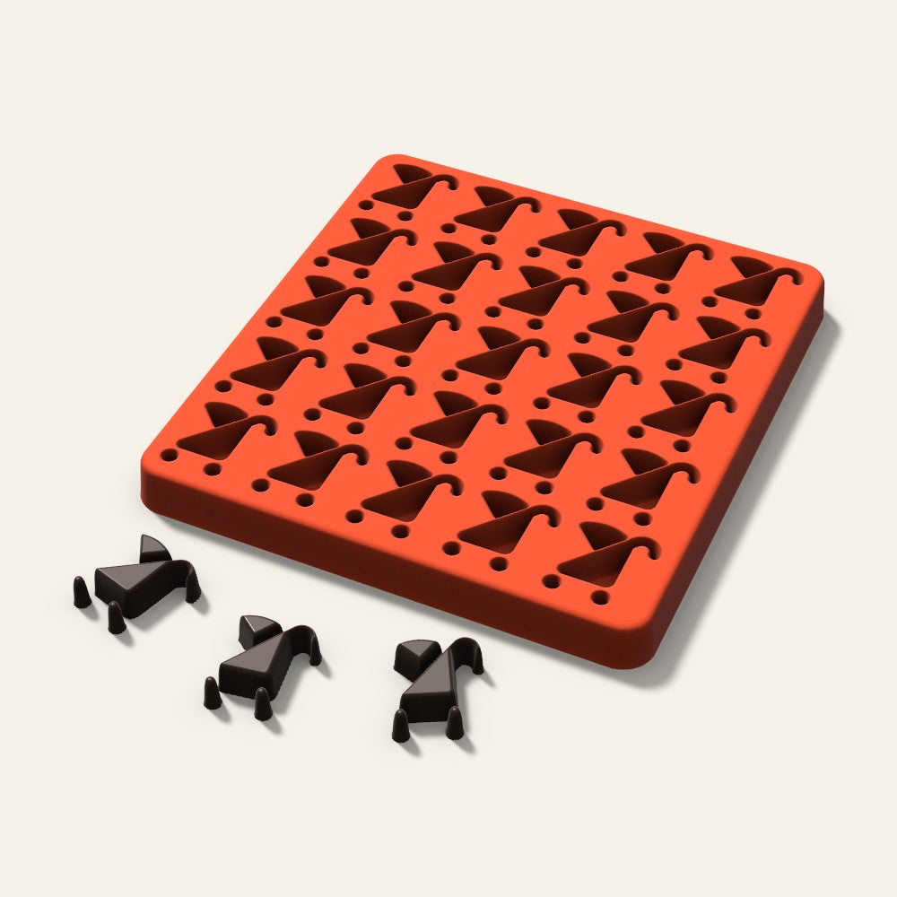 Stroller Candy Mold, 1 Inch, 25 Cavity, 3D render