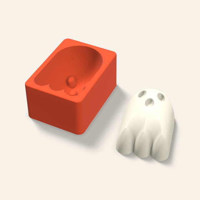 Ghost Candle Mold, 4 x 2 Inch, 3D render