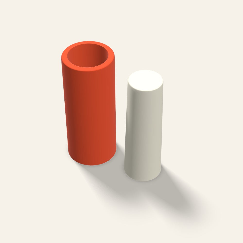 Pillar Candle Mold, 2 x 6 Inch, 3D render