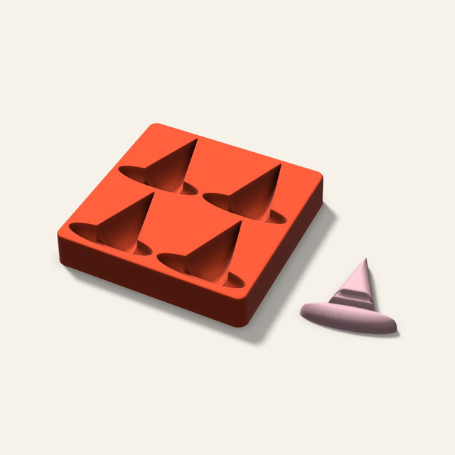 Witch Hat Soap Mold, 3 Inch, 4 Cavity, 3D render