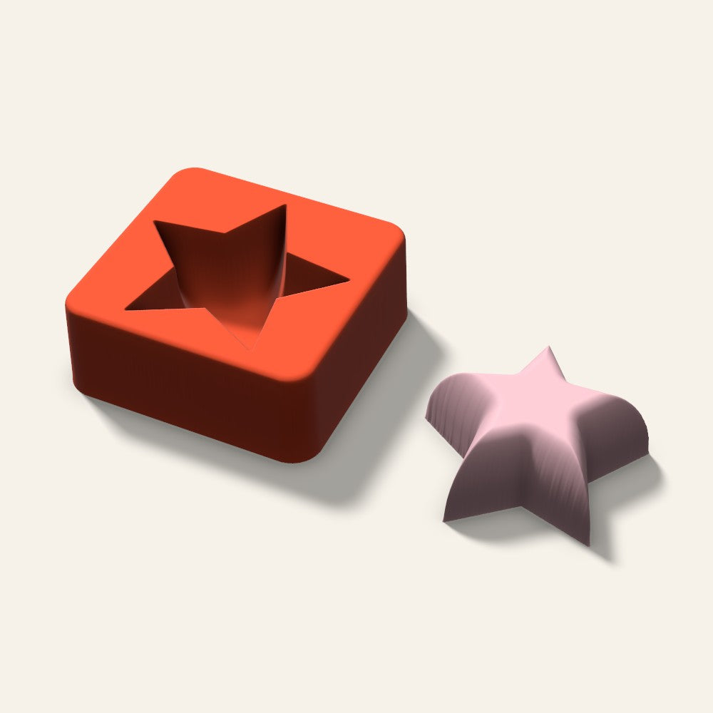 Star Soap Mold, 2.5 Inch, 3D render
