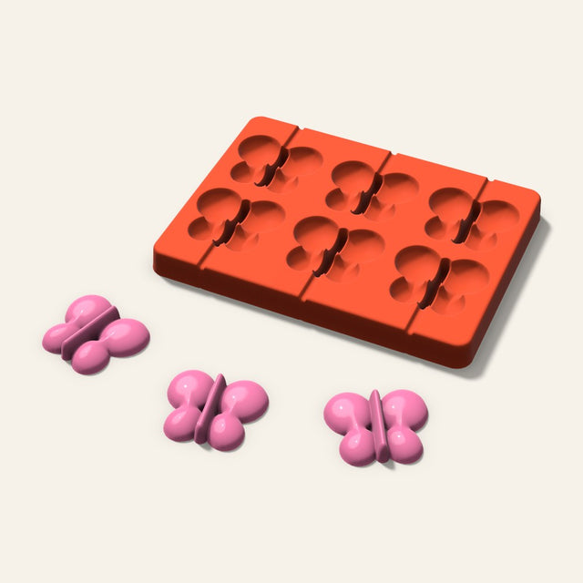Butterfly Lollipop Mold, 2 Inch, 6 Cavity, 3D render