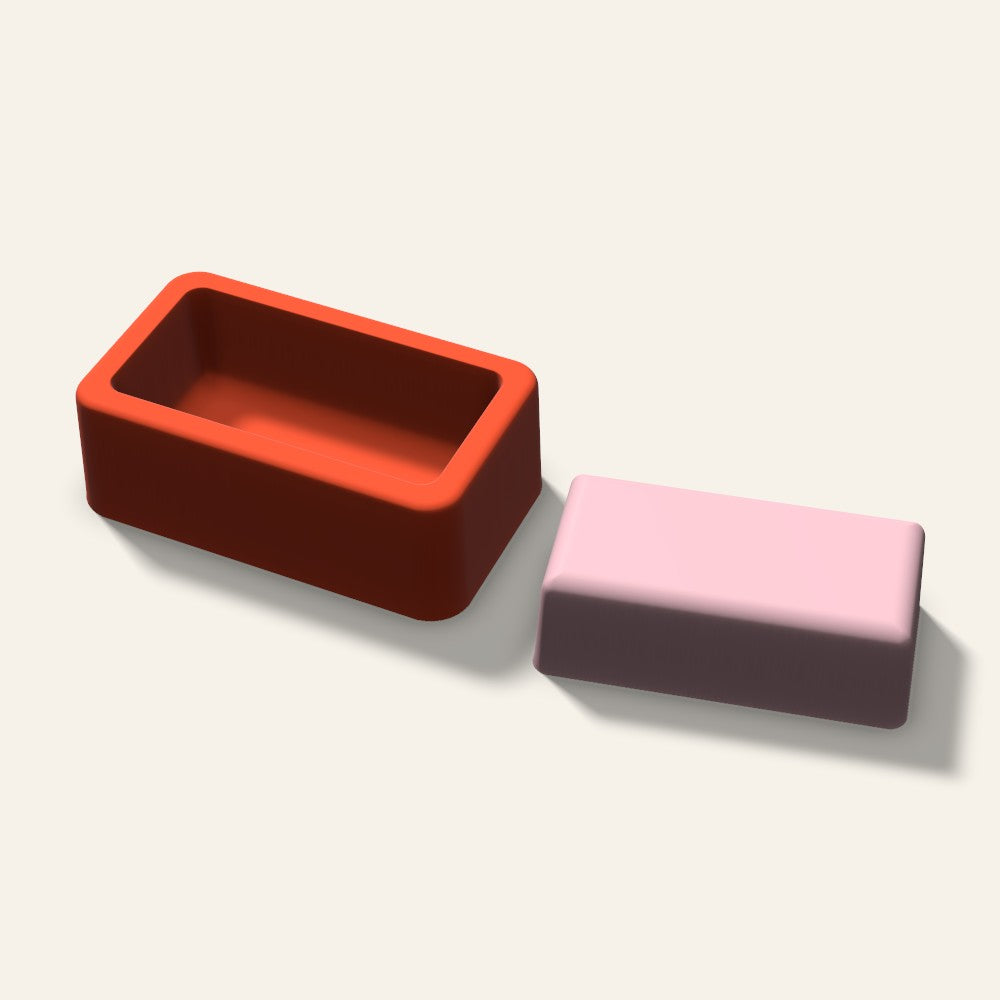 Rectangle Soap Mold, 3 Inch, 3D render