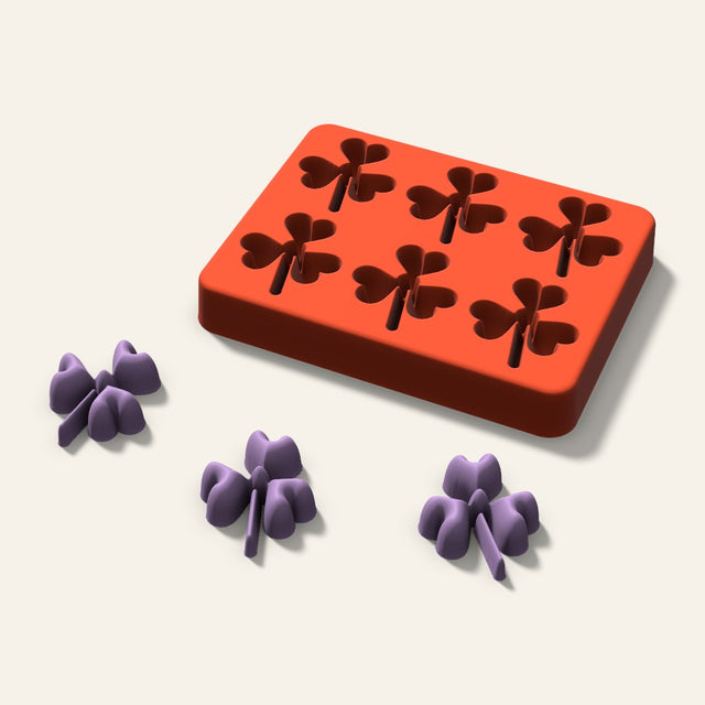 Shamrock Wax Melt Mold, 1.5 Inch, 6 Cavity, 3D render