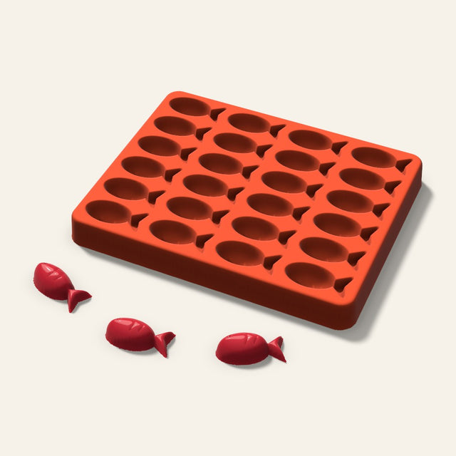 Fish Candy Mold, 1.25 Inch, 24 Cavity, 3D render