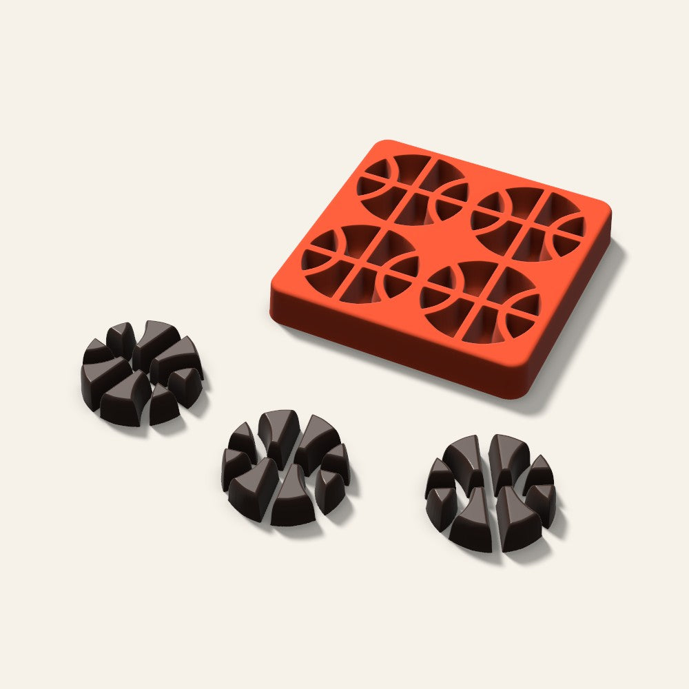 Basketball Chocolate Mold, 2 Inch, 4 Cavity, 3D render