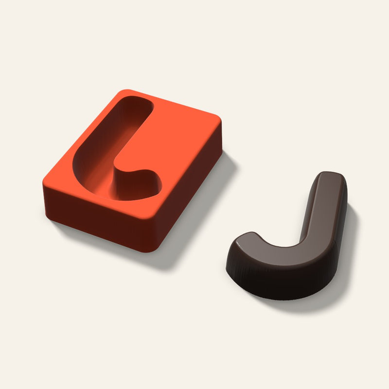 Letter J Mold, 4 Inch
