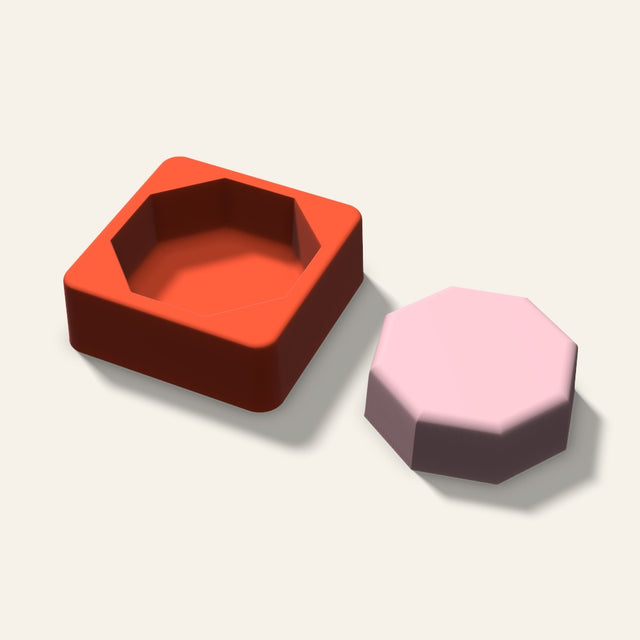 Octagon Soap Mold, 3 Inch, 3D render