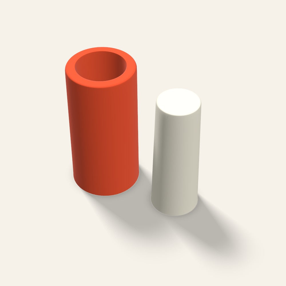 Pillar Candle Mold, 1.5 x 4 Inch, 3D render