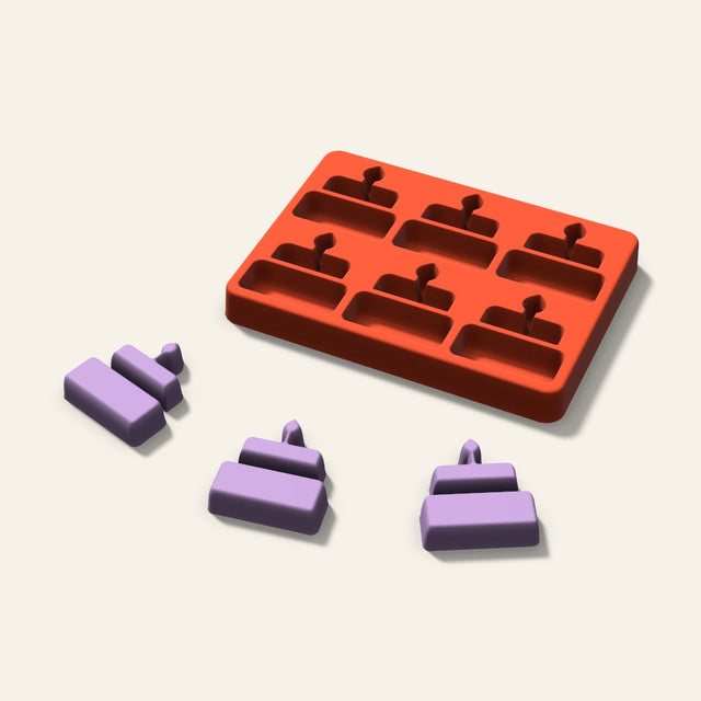 Birthday Cake Wax Melt Mold, 2 Inch, 6 Cavity, 3D render