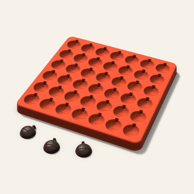 Ornament Gummy Mold, 0.75 Inch, 42 Cavity, 3D render