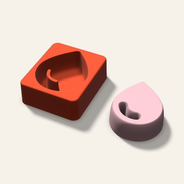 Water Drop Soap Mold, 3 Inch, 3D render