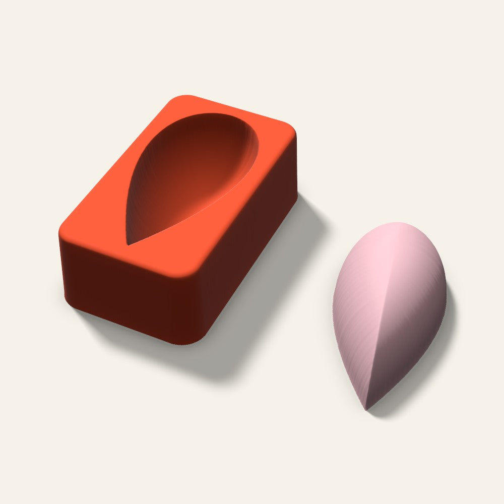 Teardrop Soap Mold, 3 Inch, 3D render