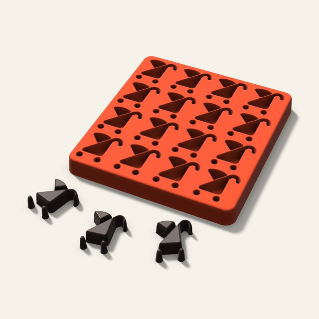 Stroller Candy Mold, 1.25 Inch, 16 Cavity, 3D render