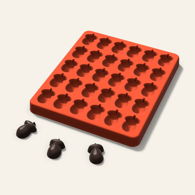 Acorn Candy Mold, 1 Inch, 30 Cavity, 3D render