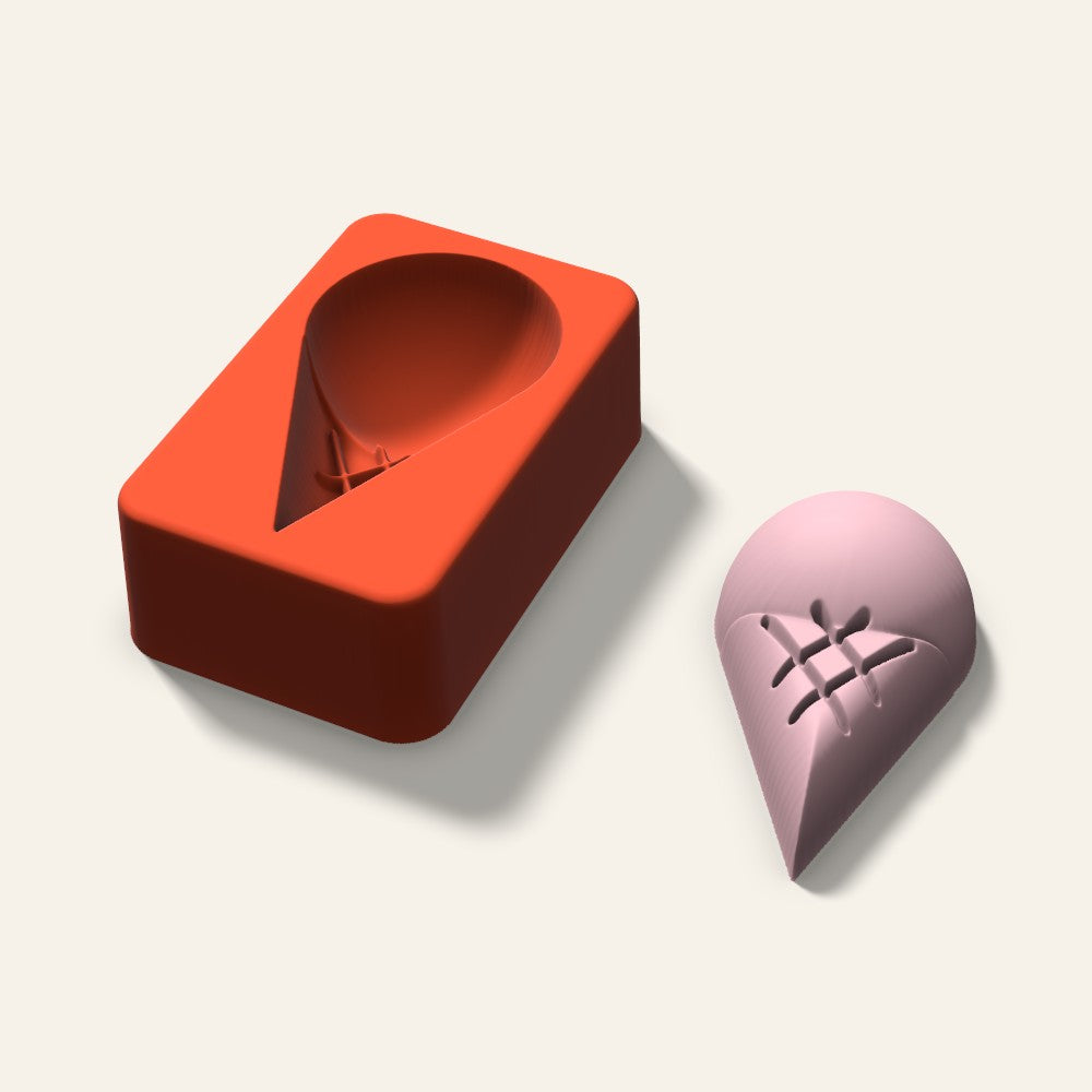 Ice Cream Cone Soap Mold, 3 Inch, 3D render