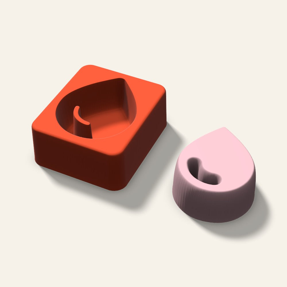 Water Drop Soap Mold, 2.5 Inch, 3D render
