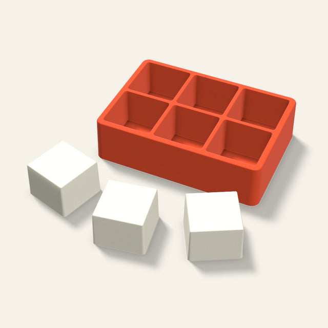 Square Pillar Votive Candle Mold, 2 x 1.5 Inch, 6 Cavity, 3D render