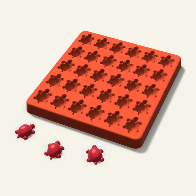 Turtle Candy Mold, 1 Inch, 30 Cavity, 3D render