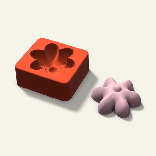 Blossom Soap Mold, 2.5 Inch, 3D render