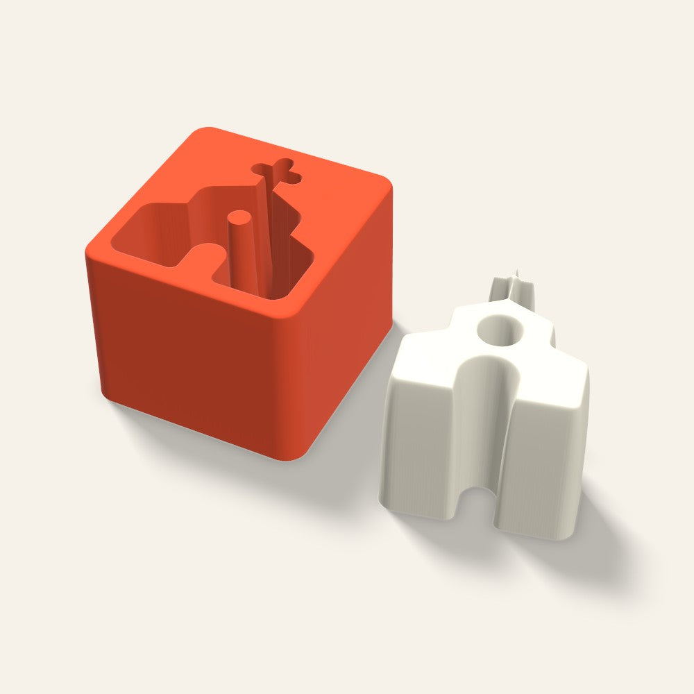Church Candle Mold, 3 x 2.5 Inch, 3D render